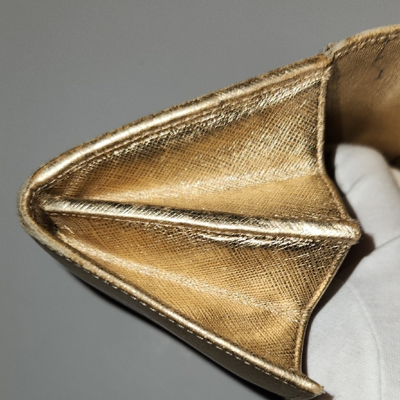 Salvatore Farragamo Metallic Gold Long Wallet - Picture 13 of 15